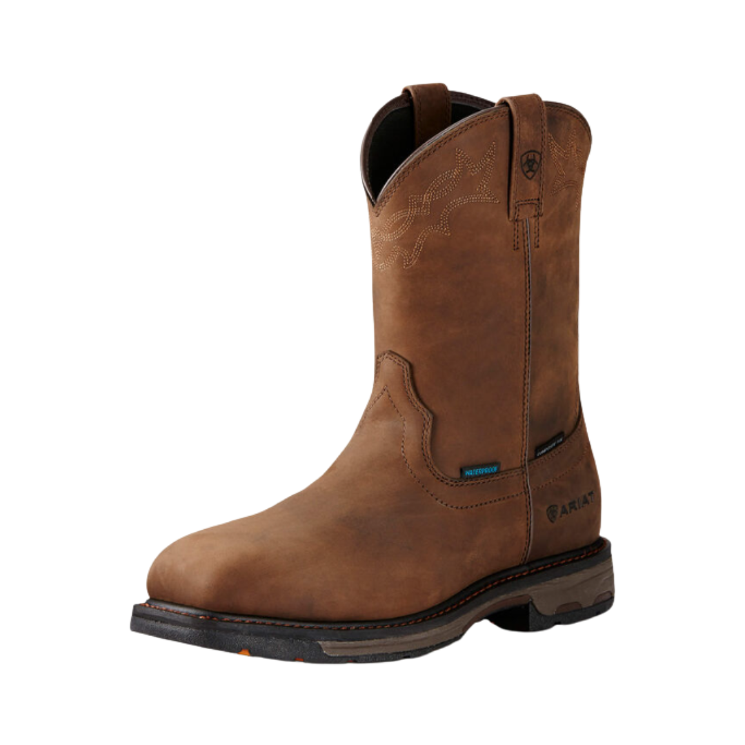 Men's Workhog Wellington H2O (Composite Toe) Boot - Oily Distressed Brown (D Width)