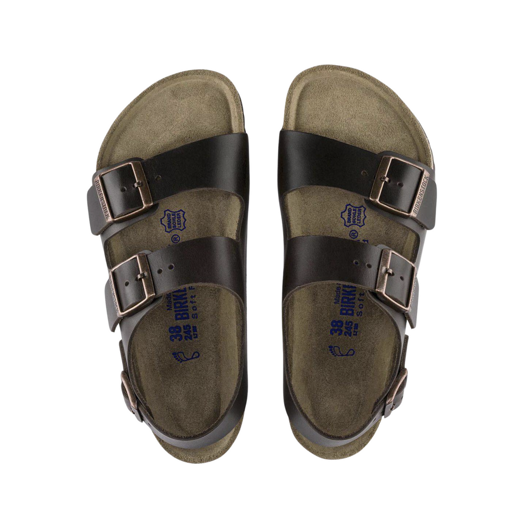 Men's Milano Soft Footbed (Smooth Leather) - Amalfi Testa Di Moro Brown